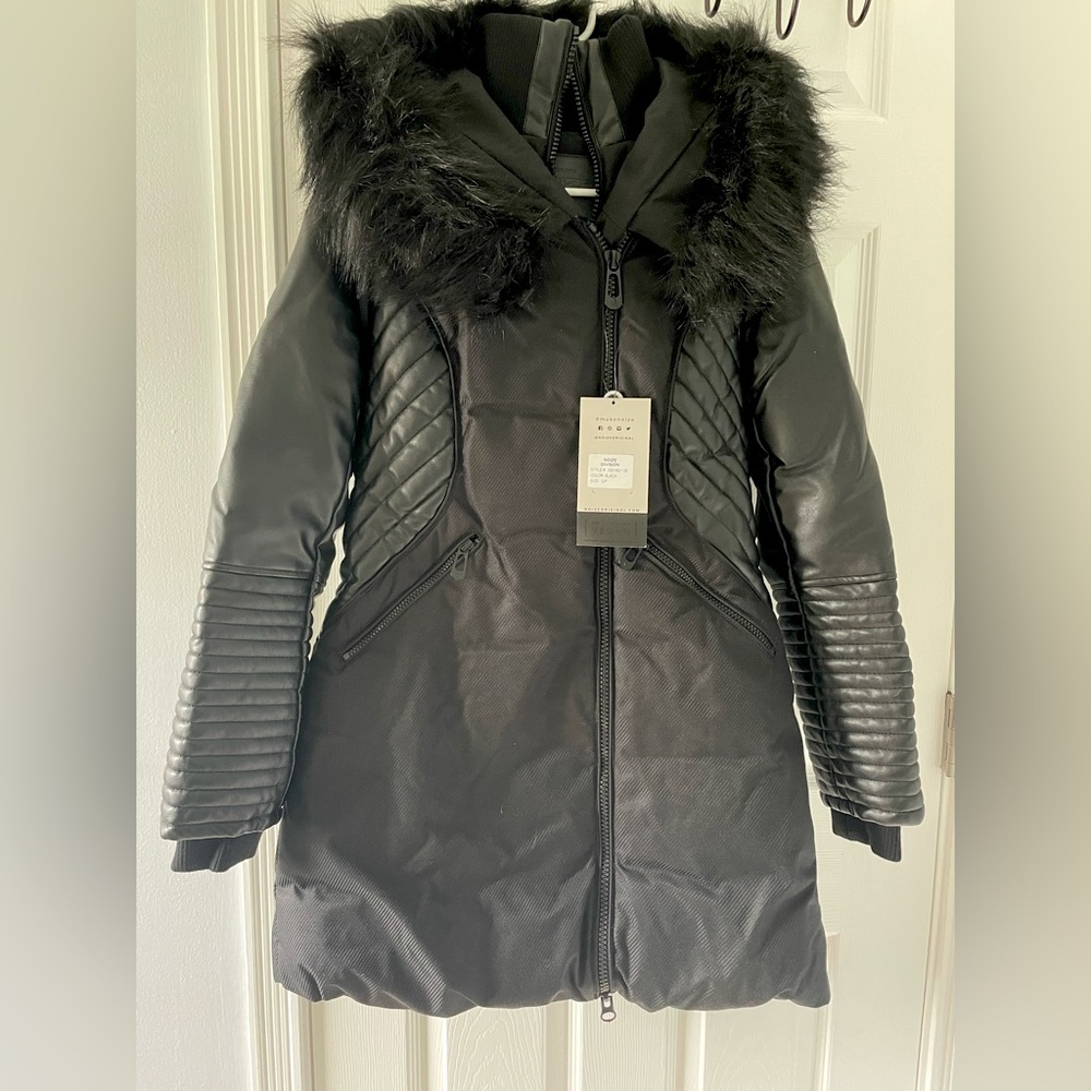 Noize Sam Faux Leather Winter Coat S